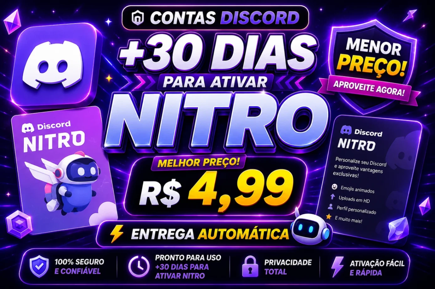 🤖🔥 CONTA +30 DIAS