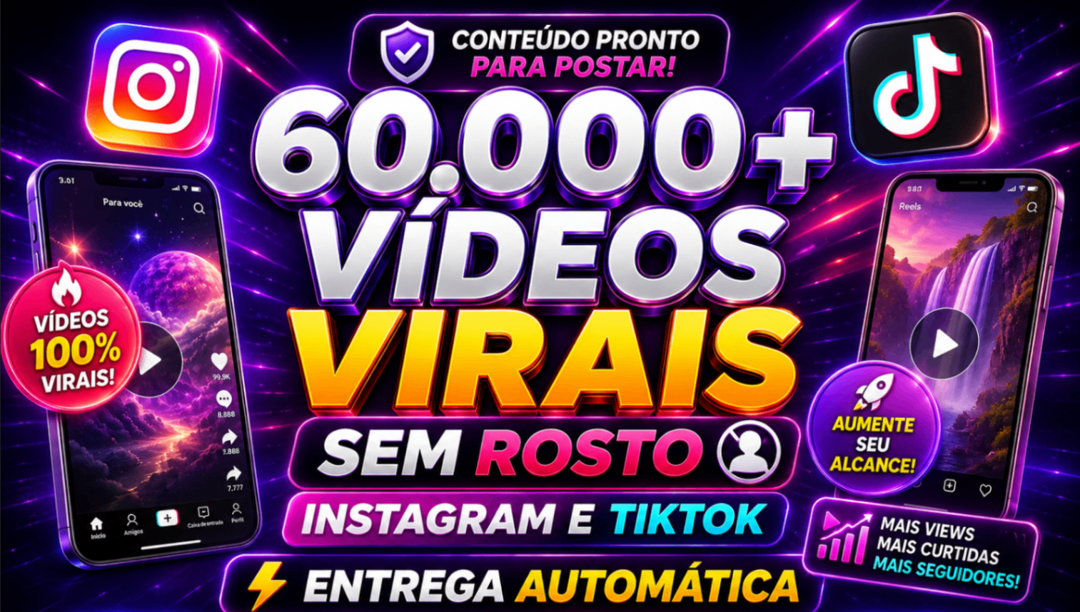 (10GB) 📱🚀 VÍDEOS VIRAIS SEM ROSTO INSTAGRAM E TIKTOK