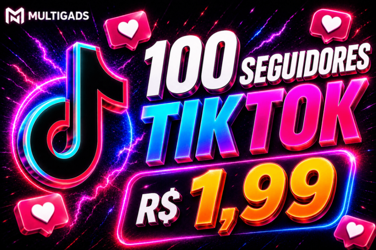 👤 100 SEGUIDORES TIKTOK POR R$ 1,99