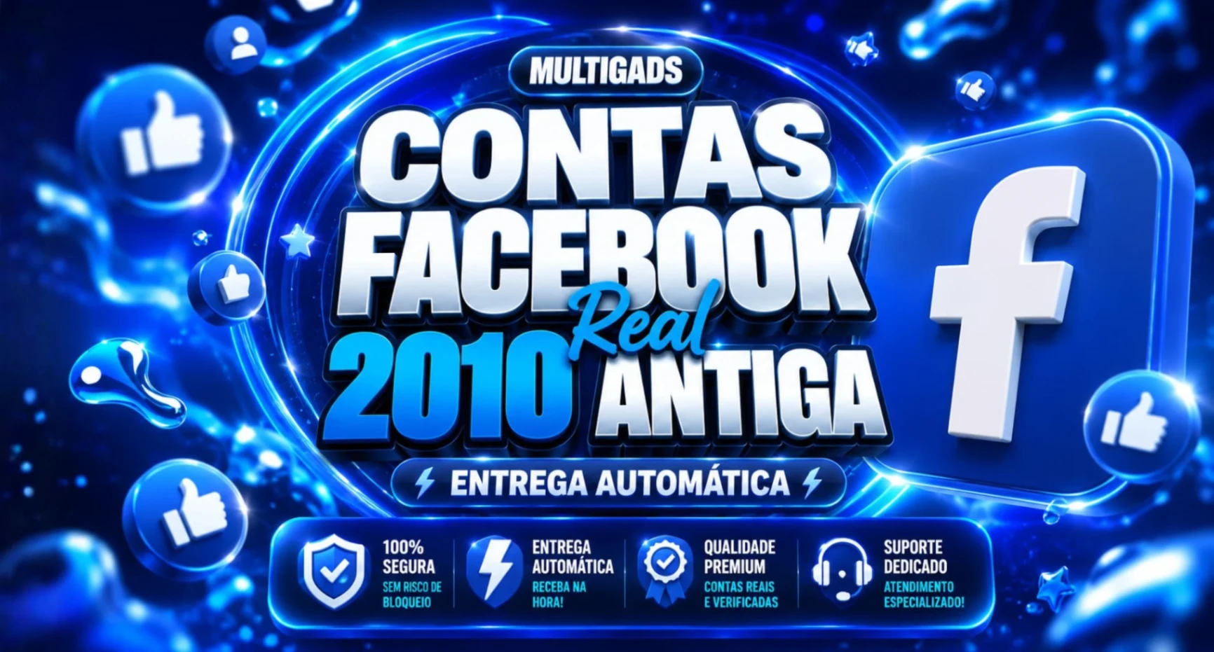 Conta Facebook 2010 - Entrega Automática